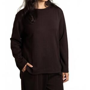 NEW INWEAR gincent crewneck top in chocolate brown